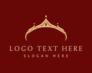 Gold Elegant Crown Logo