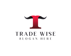 Trader - Animal Horn Letter T logo design