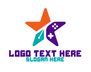 Online Gaming - Gaming Pen Star logo design