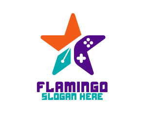 Colorful - Gaming Pen Star logo design