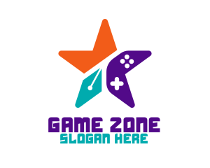 Gaming Pen Star  logo design