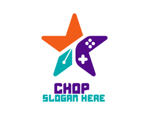Online - Gaming Pen Star logo design
