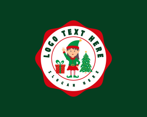 Noel - Christmas Elf Girl logo design