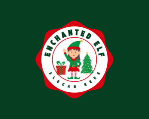 Christmas Elf Girl logo design