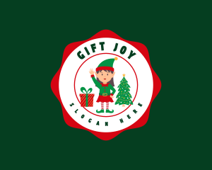 Christmas Elf Girl logo design