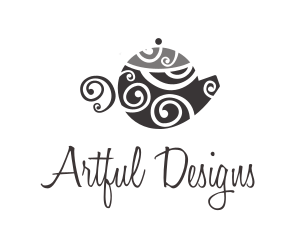 Spiral Art Teapot logo design