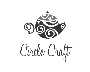 Spiral Art Teapot logo design