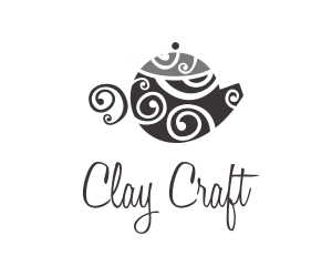 Spiral Art Teapot logo design