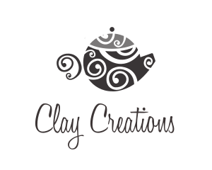 Pottery - Spiral Art Teapot logo design