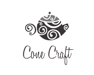 Spiral Art Teapot logo design