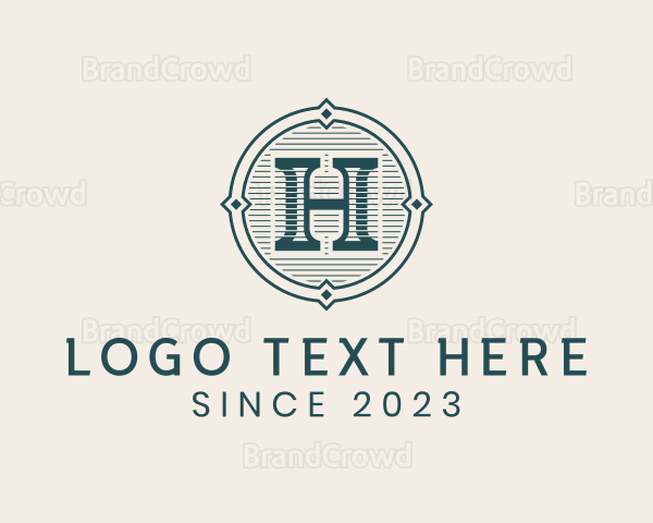 Retro Stylish Business Letter H Logo