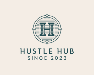 Retro Stylish Business Letter H  logo design