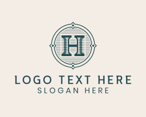 Retro Stylish Business Letter H  Logo