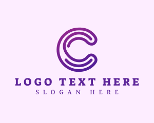 Letter C - Modern Geometric Letter C logo design