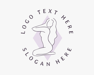 Nude - Purple Sexy Woman logo design