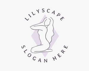 Cosmetics - Purple Sexy Woman logo design
