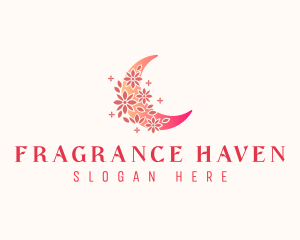 Floral Moon Beauty logo design