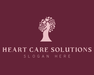 Heart Feminine Woman Tree logo design