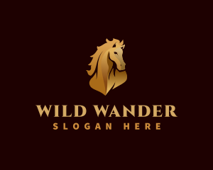 Premium Wild Horse logo design