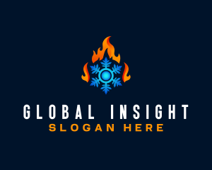 Flame - Hot Cold Circulation logo design