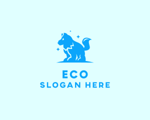 Hound - Starry Blue Dog Wolf logo design
