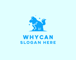 Veterinarian - Starry Blue Dog Wolf logo design