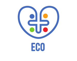 Heart - Colorful Cross Heart logo design