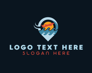 Travel Blogger - Ocean Airplane Travel logo design