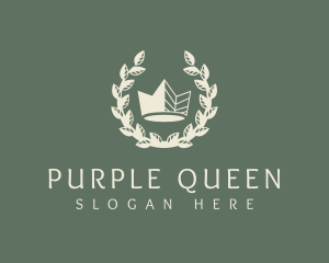 Premium Crown Wreath logo design