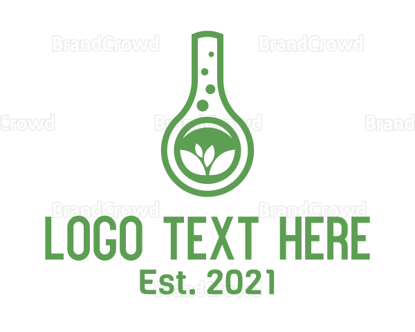 Herbal Laboratory Flask Logo