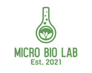 Herbal Laboratory Flask logo design