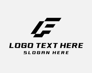 Slant - Modern Geometric Brand Letter F logo design