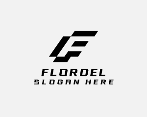 Modern Geometric Brand Letter F logo design