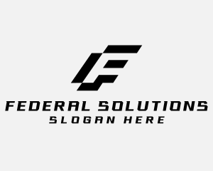 Modern Geometric Brand Letter F logo design