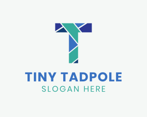 Tile Pattern Letter T logo design