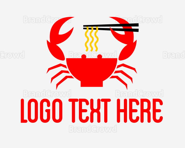 Crab Noodles Restaurant Logo