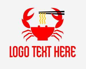 Noodle - Crab Noodles Restaurant logo design