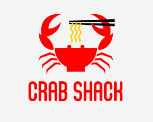 Crab Noodles Restaurant  logo design