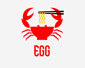 Food Stand - Crab Noodles Restaurant logo design