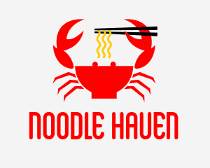 Noodle - Crab Noodles Restaurant logo design