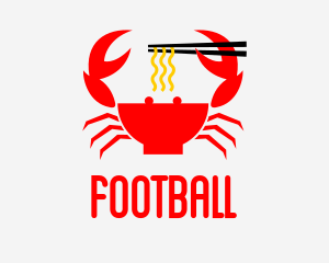 Japanese - Crab Noodles Restaurant logo design