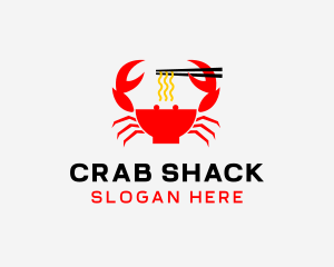 Crab Noodles Restaurant  logo design