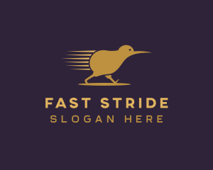 Running - Running Kiwi Bird logo design