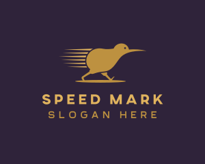 Running Kiwi Bird logo design