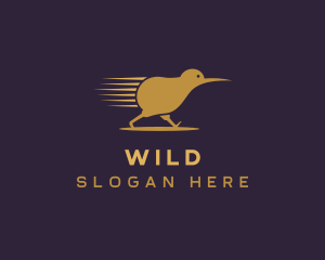 Aviary - Running Kiwi Bird logo design