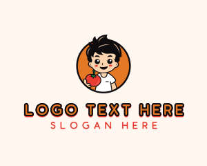 Food Blog - Kid Tomato Foodie logo design