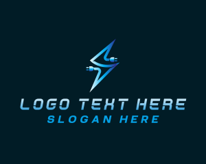 Electric - Lightning Power Plug logo design