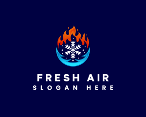 Hot Cold Temperature logo design