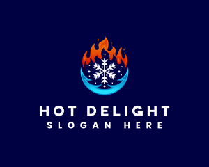 Hot Cold Temperature logo design