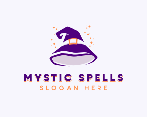 Witch - Wizard Sorcerer Hat logo design